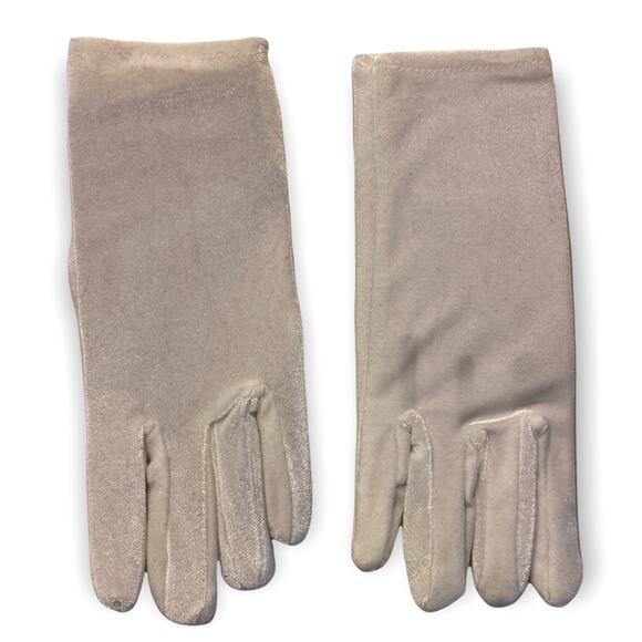 Velour White Soft 1 Pair Of Gloves One Size NEW - Picture 1 of 1